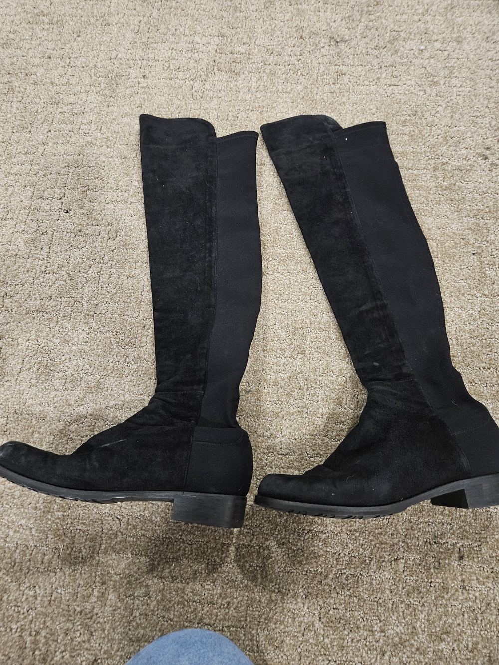 Black Over-the-Knee Women’s Suede Stretch Boots